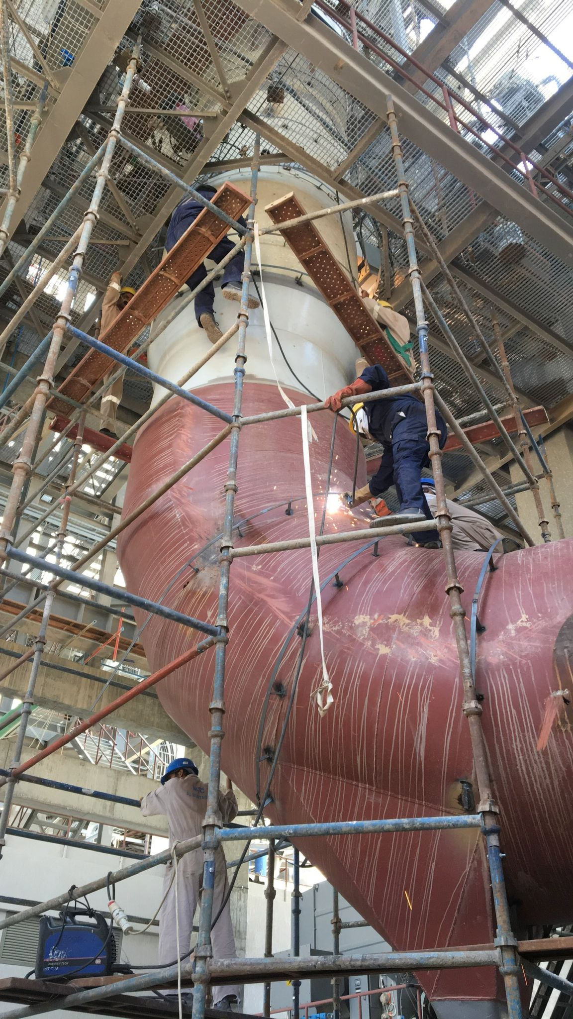 Cement factory piping installation