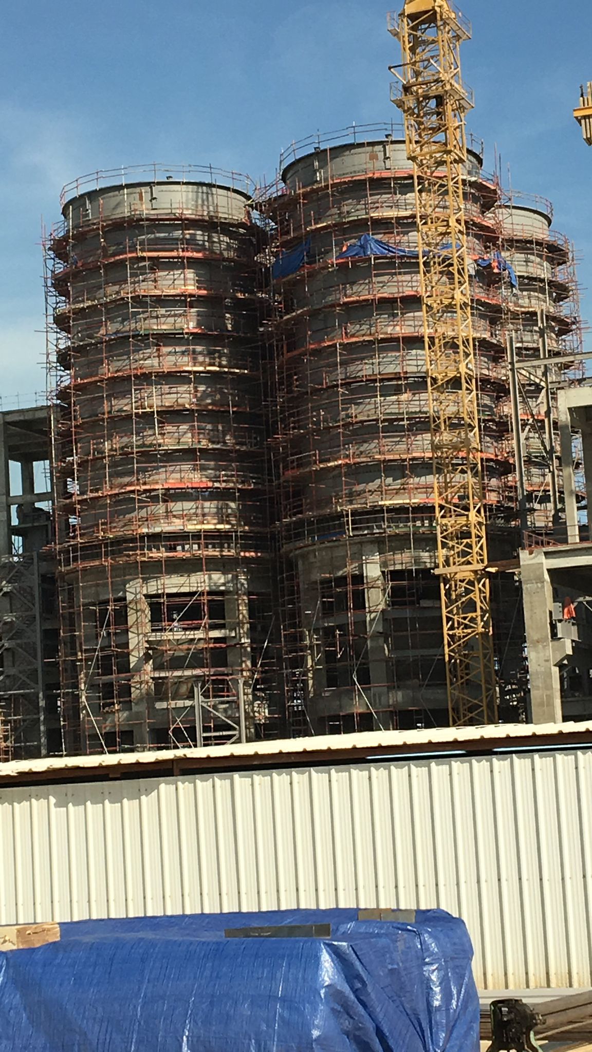 Industrial piping systems cement factory